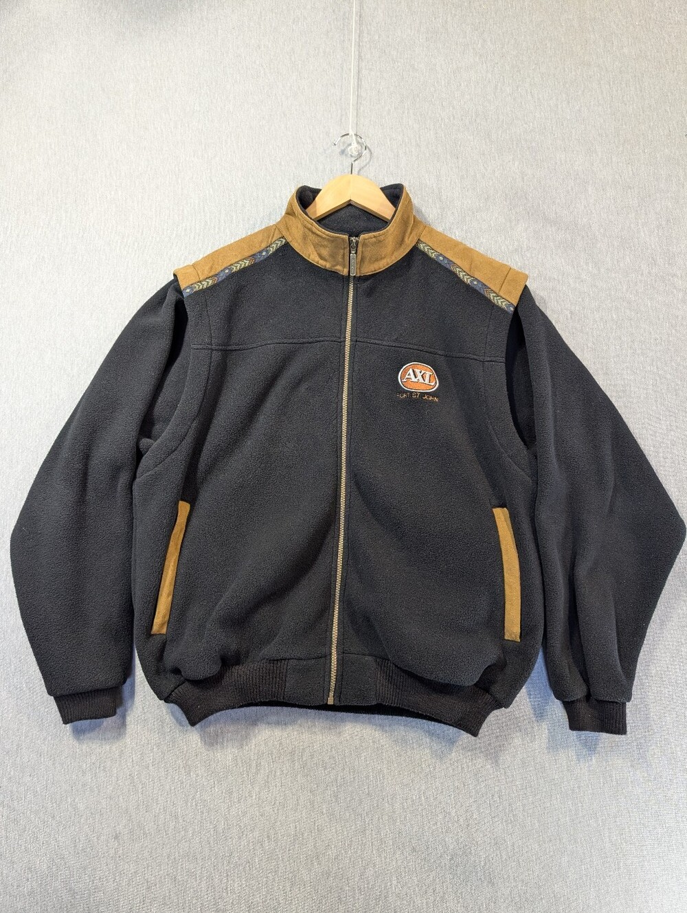 Vintage Suncruz Fleece Polartec Jacket Women's XL Black Brown
